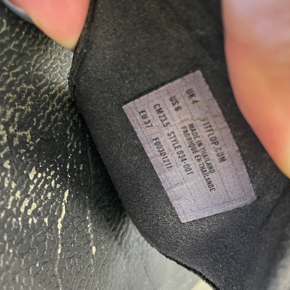 FitFlop Black Thong Shimmer Sparkle sandals womens size 6 - Picture 5 of 5